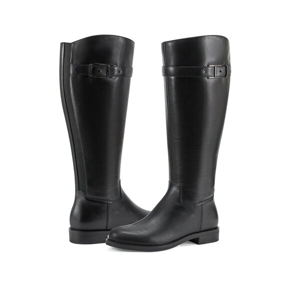 Easy Spirit Shoes - Black Leather Knee High Riding Boots Easy Spirit Aubrey Size 9.5 Wide